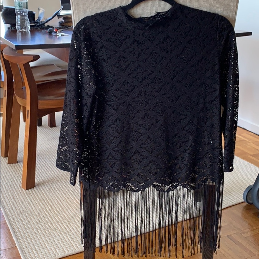 Sheer lace top